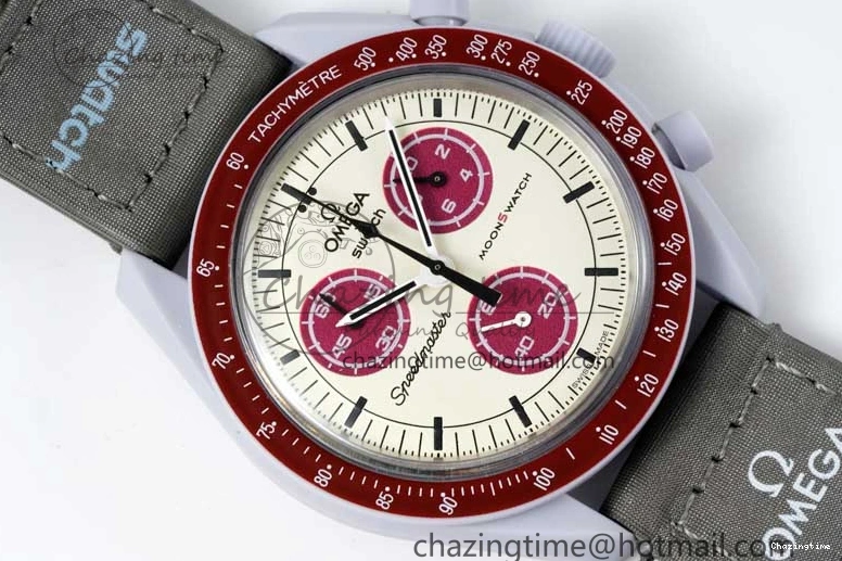 1229 Speedmaster Misson To Pluto 1:1 Best Edition Gray Dial On Nylon Strap Quartz TravelReady 7858